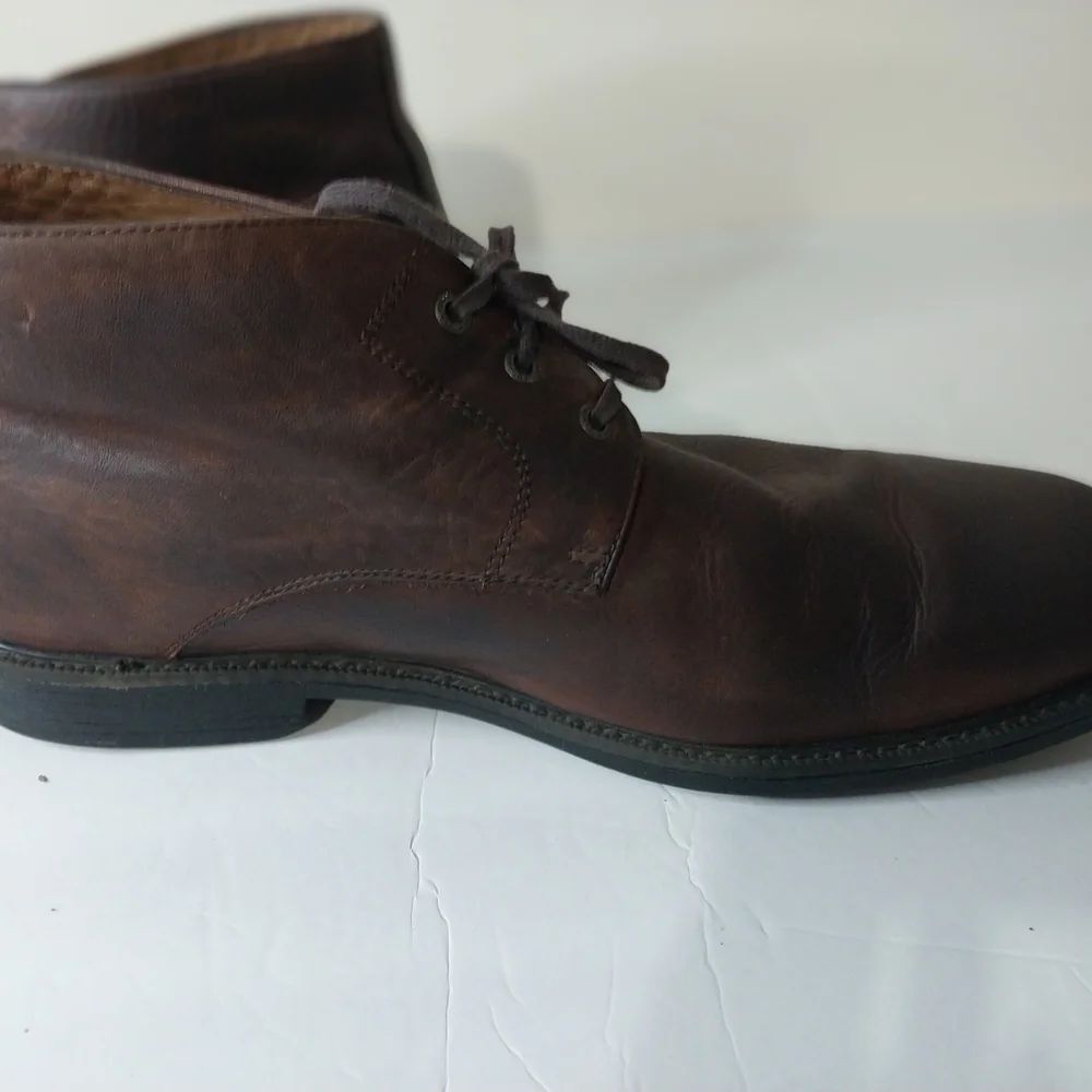 Johnston &Murphi 11M Waterproof Men's Dark Brown Handmade Leather Boots - Picture 5 of 14